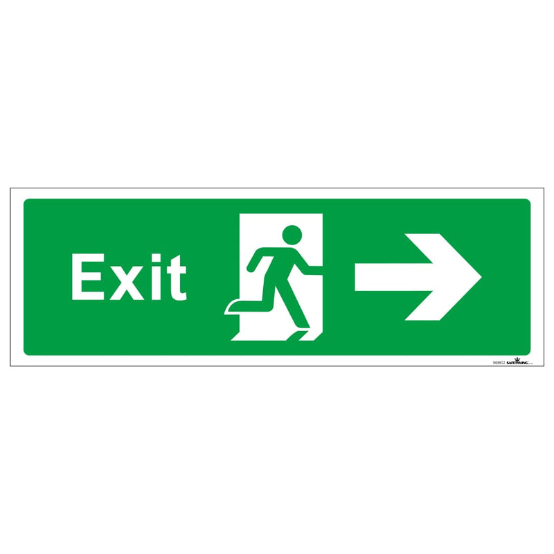 Load image into Gallery viewer, SAFETYKING® 1 Piece Fire Exit Sticker Running Man Right Sticker | 30 cm x 10 cm Self Adhesive Sticker | Fire Exit Signs | Fire Exit Stickers | Fire Exit Safety Pack | Running Man Fire Exit Signs
