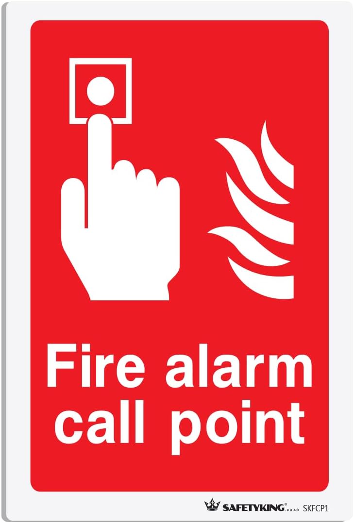 Load image into Gallery viewer, SAFETYKING® 5 pcs Fire Alarm Call Point Sticker - L 15cm x W 10cm | Fire Alarm Call Point Notice | Fire Call Point Sign | Fire Call PointStickers | Fire Stickers | Fire Safety Signs
