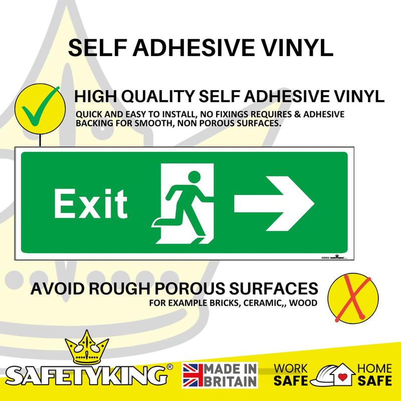 Load image into Gallery viewer, SAFETYKING® 1 Piece Fire Exit Sticker Running Man Right Sticker | 30 cm x 10 cm Self Adhesive Sticker | Fire Exit Signs | Fire Exit Stickers | Fire Exit Safety Pack | Running Man Fire Exit Signs
