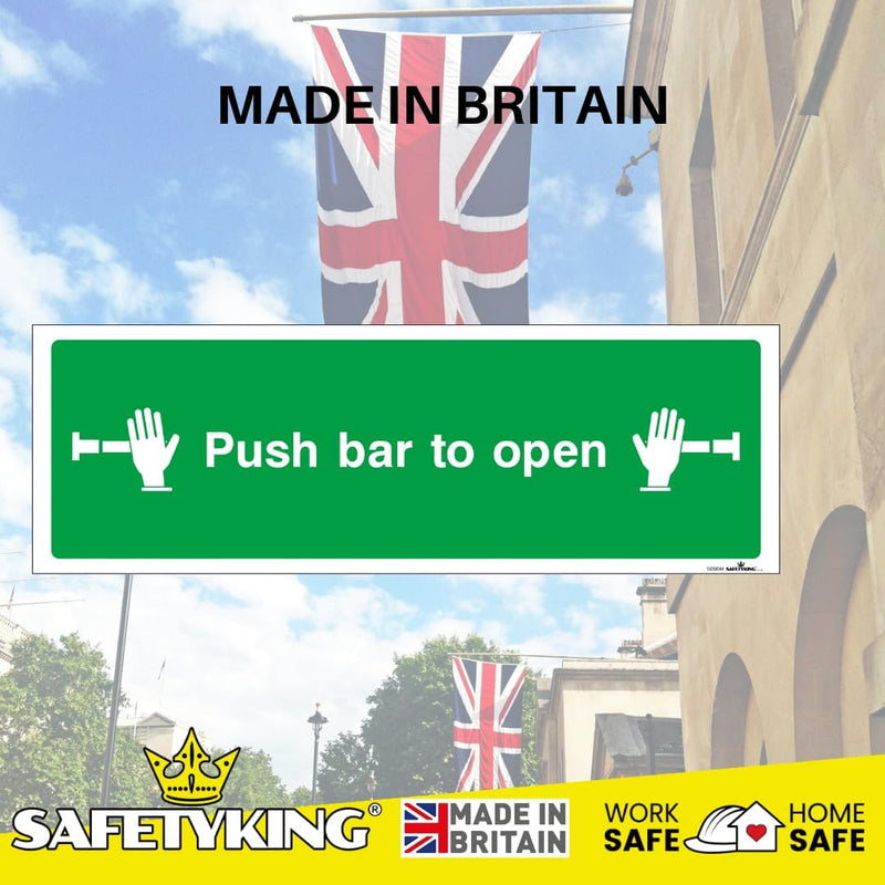 Load image into Gallery viewer, SAFETYKING® Fire Exit Sticker Arrows (Push Bar)
