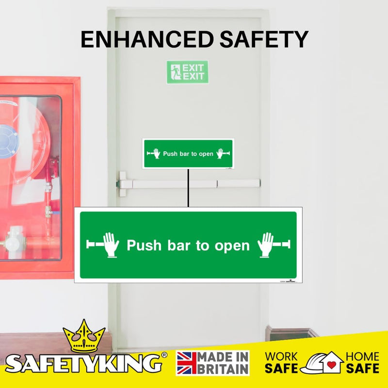 Load image into Gallery viewer, SAFETYKING® Fire Exit Sticker Arrows (Push Bar)
