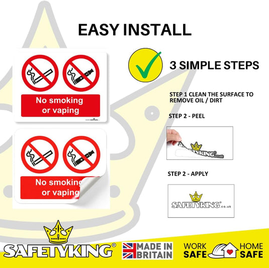 SAFETYKING® 33 Piece Fire Safety Signage Kit | Fire Exit Signs 30cm x 10cm | Self Adhesive Stickers | Fire Exit Signs | Fire Exit Stickers | Fire Exit Safety Pack | Fire Exit Keep Clear sign