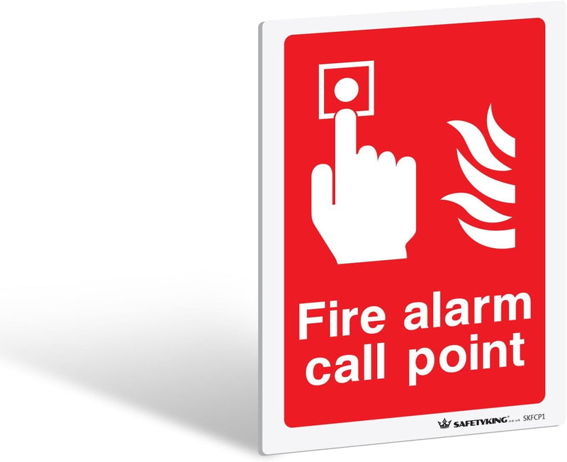 Load image into Gallery viewer, SAFETYKING® 5 pcs Fire Alarm Call Point Sticker - L 15cm x W 10cm | Fire Alarm Call Point Notice | Fire Call Point Sign | Fire Call PointStickers | Fire Stickers | Fire Safety Signs
