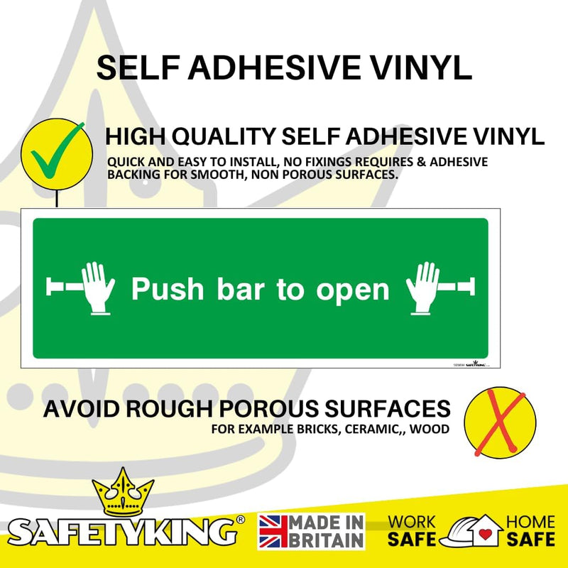 Load image into Gallery viewer, SAFETYKING® Fire Exit Sticker Arrows (Push Bar)
