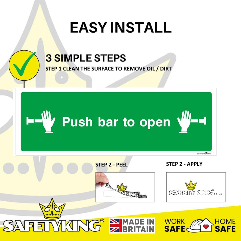 Load image into Gallery viewer, SAFETYKING® Fire Exit Sticker Arrows (Push Bar)
